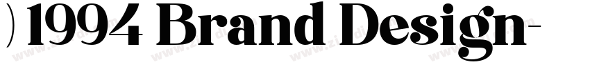 ) 1994 Brand Design字体转换